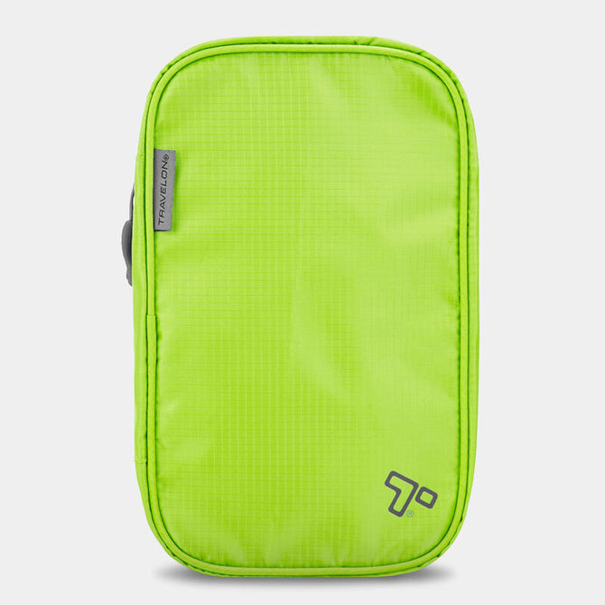 variant:42999522721984 Travelon - Compact Hanging Toiletry Kit - Lime