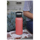 variant:40666872741933 Fifty/Fifty 34oz Insulated Bottle with Wide Mouth 3-Finger Lid - Coral