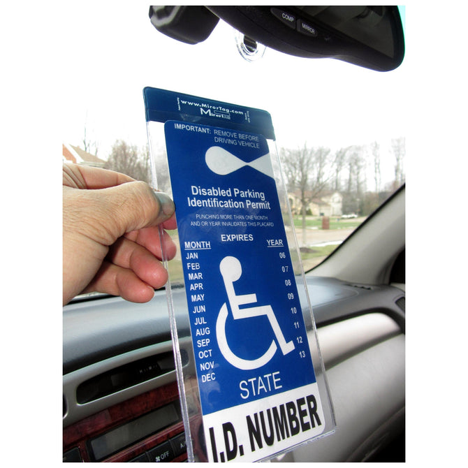 JL Safety - MirorTag™ Silver Handicapped Parking Placard Holder & Protector