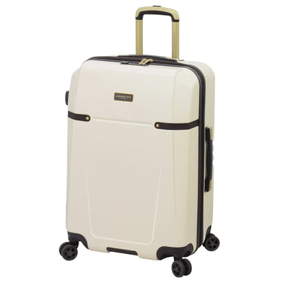  LONDON FOG Newcastle Softside Expandable Spinner Luggage, Rose  Charcoal Herringbone, 4 Piece Set