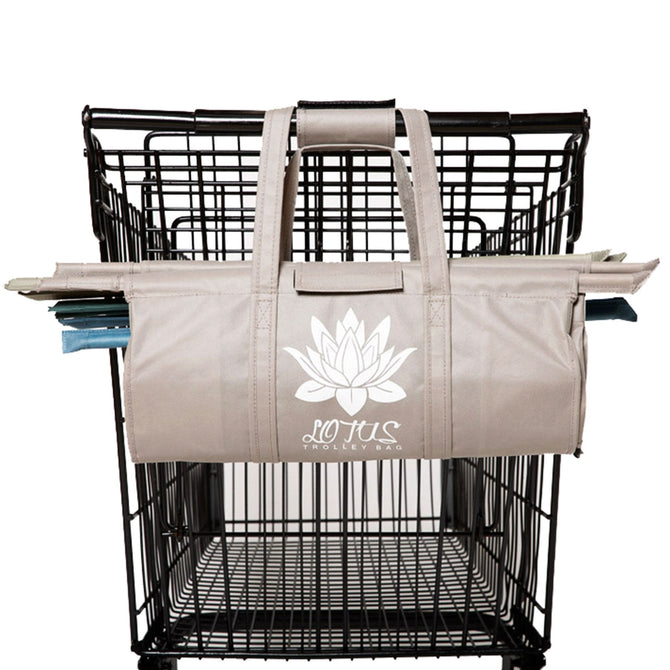 Lotus Trolley Bag - Set Of 4 Reusable Grocery Cart Bags - Earth Tone