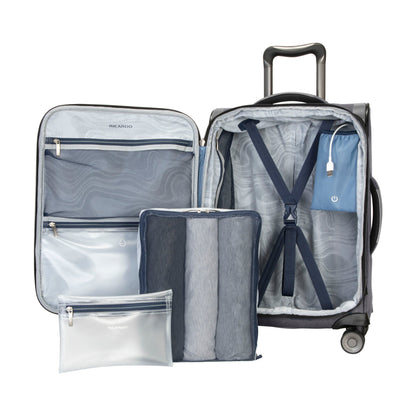 variant:40491821957165 Ricardo Malibu Bay 3.0 Softside Carry-On Spinner Luggage - Stellar Gray