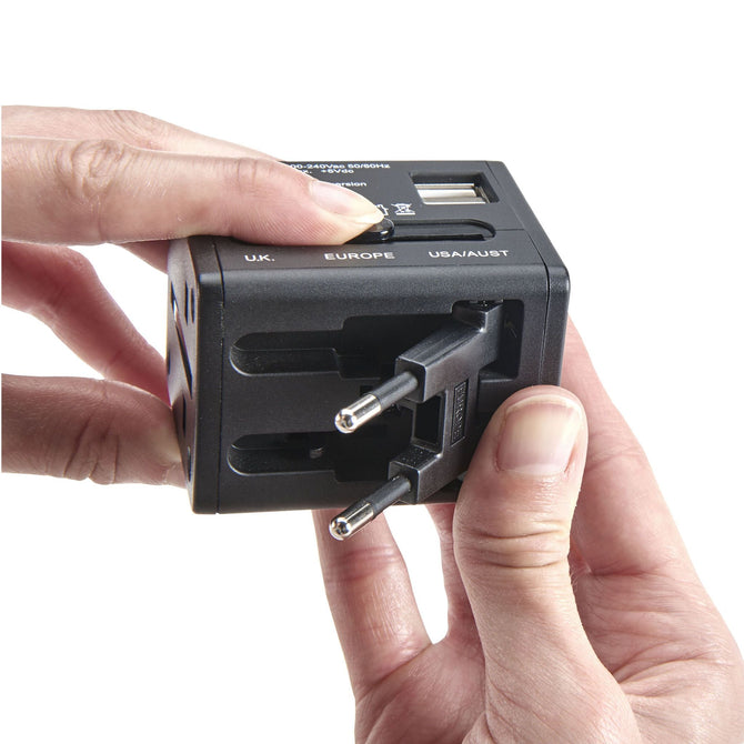 Smooth Trip International Adapter Cube with Dual USB Chargers
