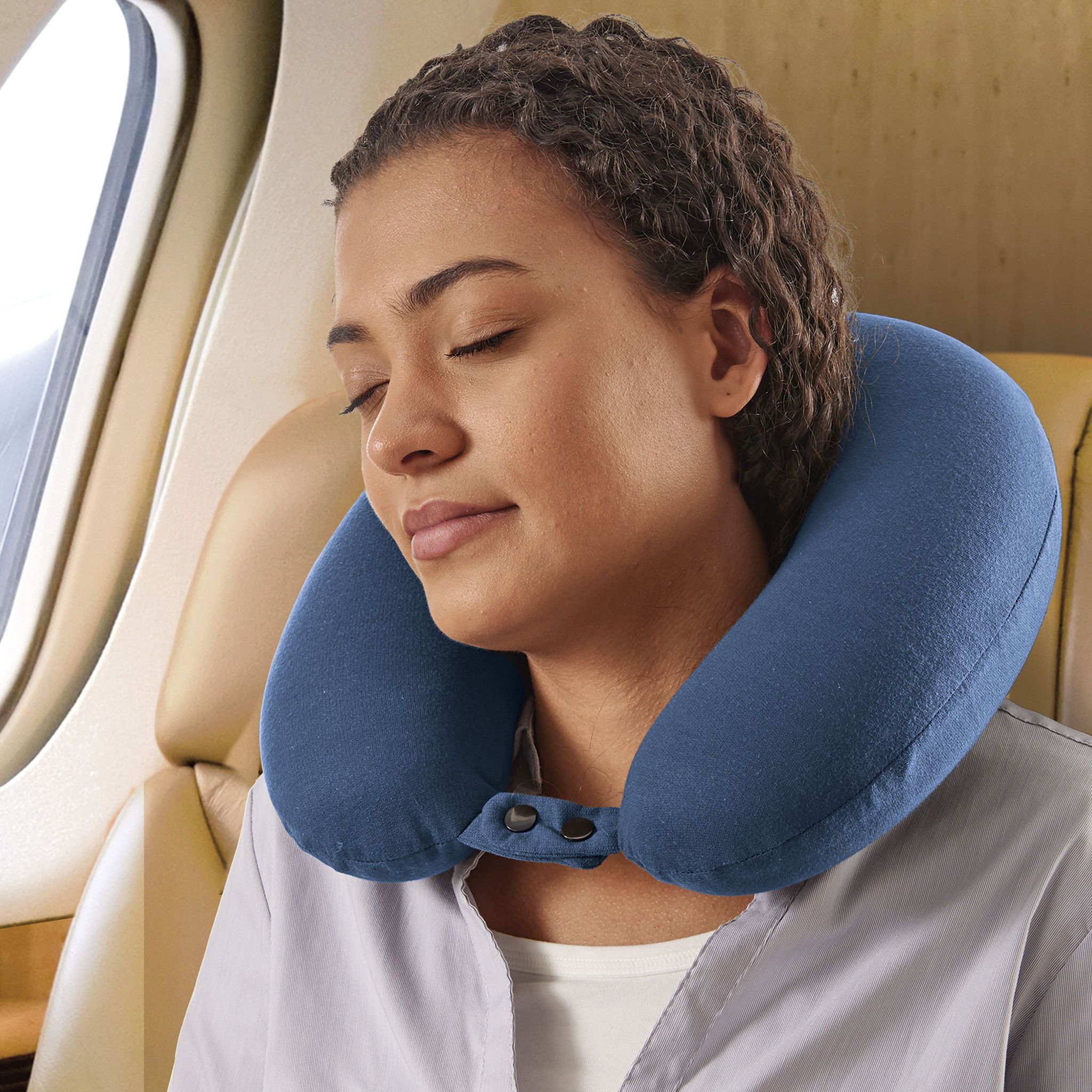 The Book Seat - Book Holder and Travel Pillow - Blue
