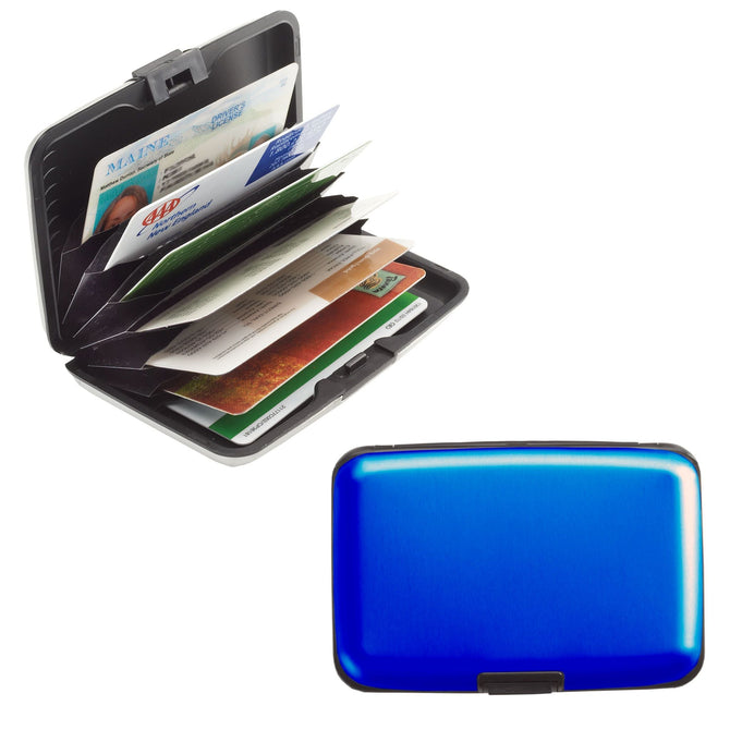 variant:40378564509741 Smooth Trip RFID Blocking Aluminum Card Case - Blue