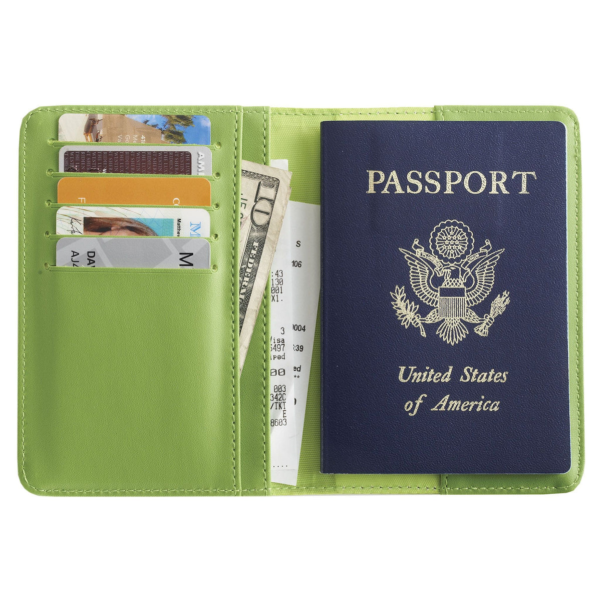 variant:40378548748333 Smooth Trip RFID Blocking Passport Wallet - Green