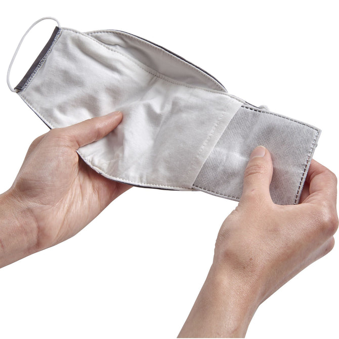 variant:40378568409133 Smooth Trip Reusable Fabric Face Mask - 2 Pack - Gray
