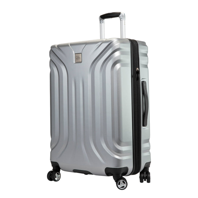 variant:40482889039917 Skyway Nimbus 4.0 Medium Check-In Expan. Hardside Spinner Suitcase - Shiny Silver
