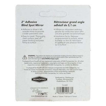 TruckSpec 2" Round Adhesive Blind Spot Mirror