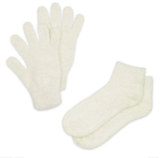 variant:43184568008896 bucky Spa Socks & Gloves Set - Cream