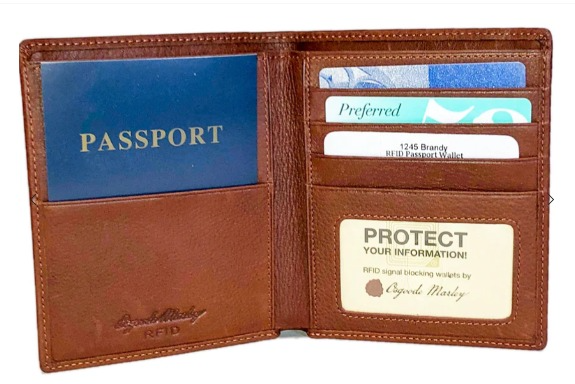 variant:41192526610477 osgoode marley RFID Passport Wallet - Brandy