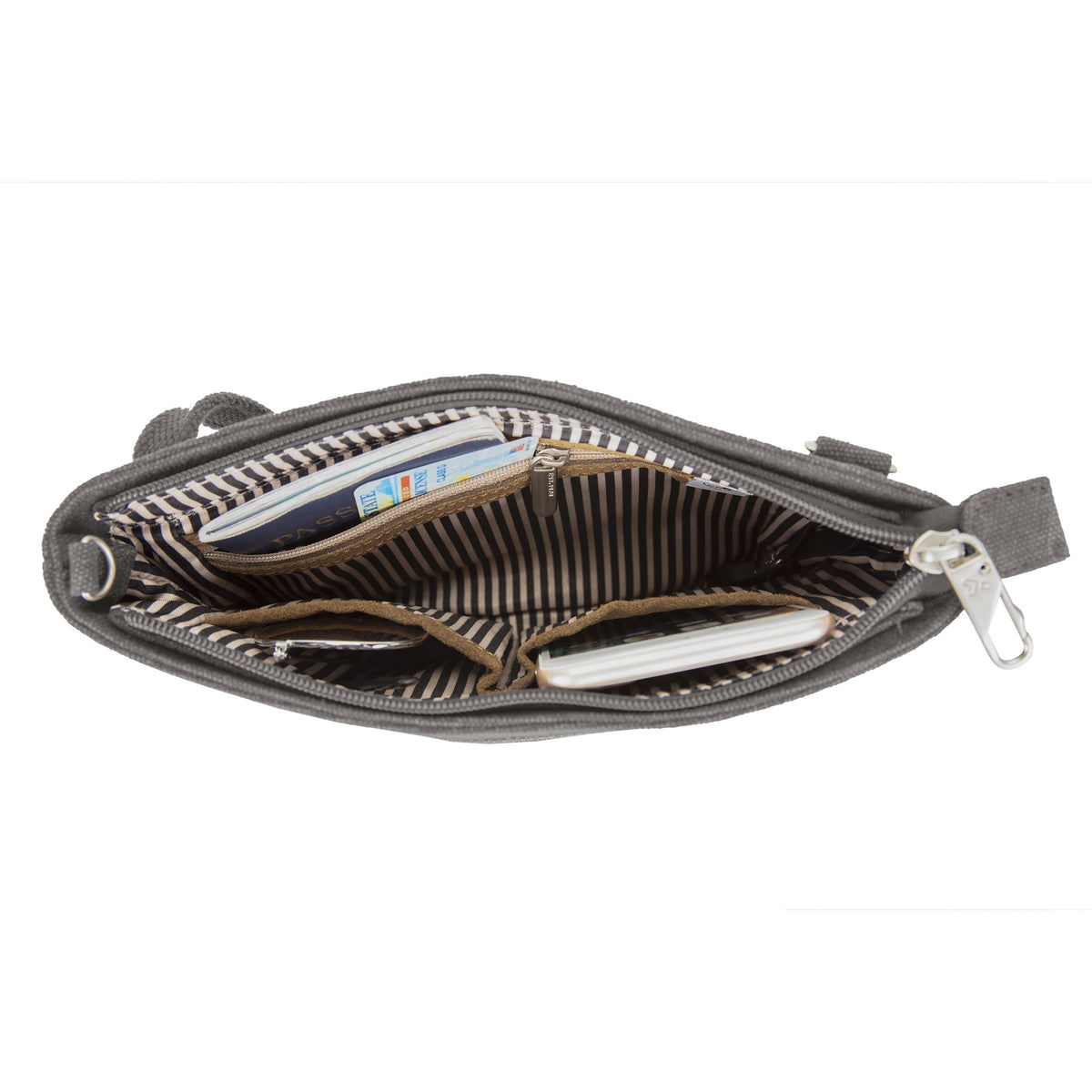 variant:41193688563757 Anti-Theft Heritage Small Crossbody - Pewter