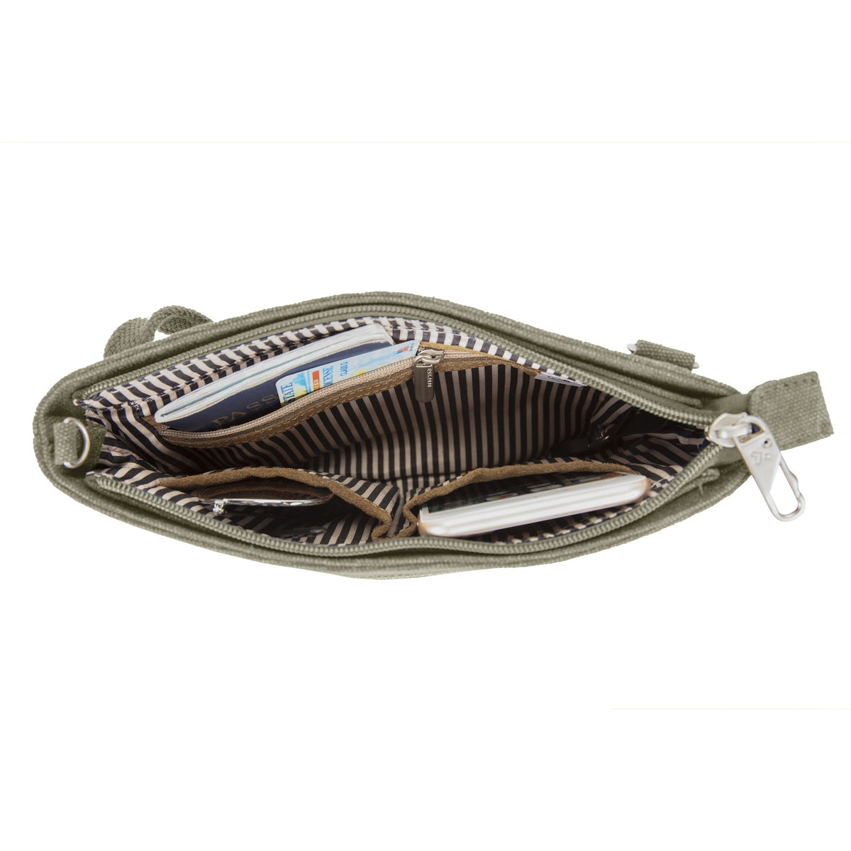 variant:41193688629293 Anti-Theft Heritage Small Crossbody - Sage