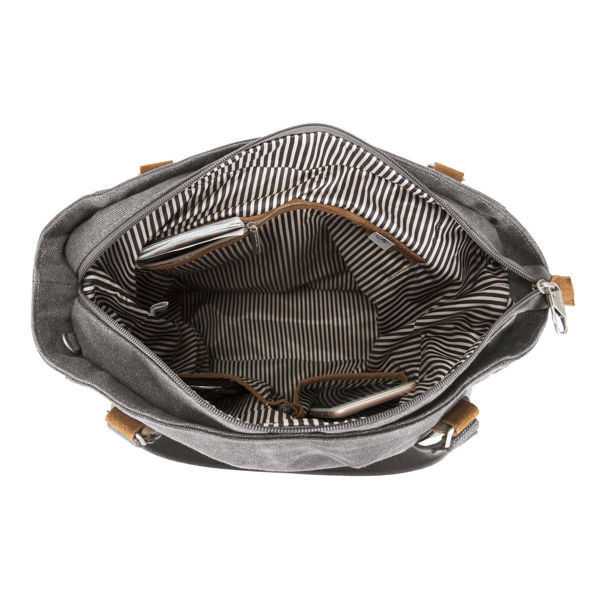 variant:41193686597677 Anti-Theft Heritage Tote - Pewter