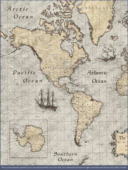 variant:41568593149997 - Rustic Vintage World 36x24